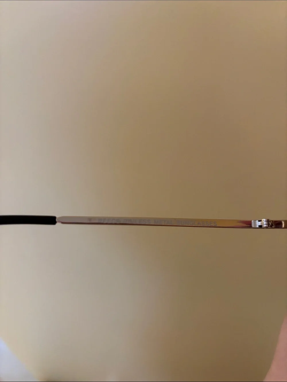 Brown Rimless Rectangle Sunglasses - Men's Fashion